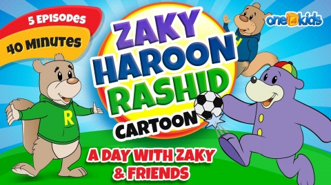 Zaky, Haroon & Rashid Cartoons | 5 EPISODES | A Day With Zaky & Friends